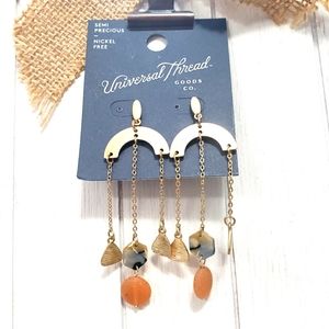 NWT Universal Thread Semi Precious Long Earrings